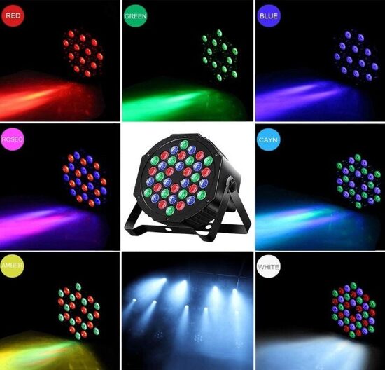 RGB 36 LED DJ skatuves gaisma